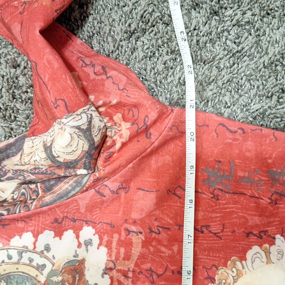 Vintage Yoga Zone crop zip jacket - Indian Asian inspired -  XL - red - Picture 6 of 8